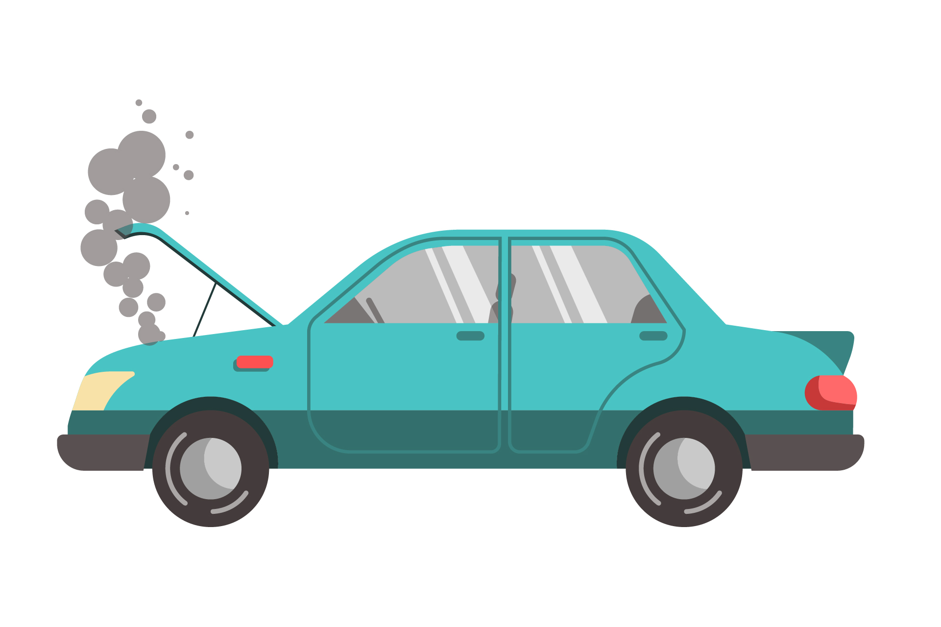 廃車のイラスト